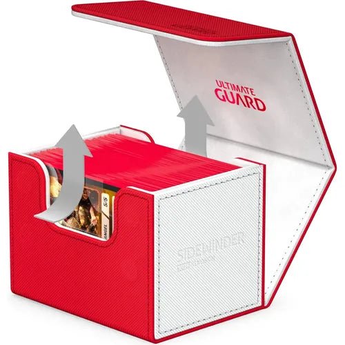 Ultimate Guard Synergy Sidewinder 100+ Red/White Deck Box - PokéBox Australia