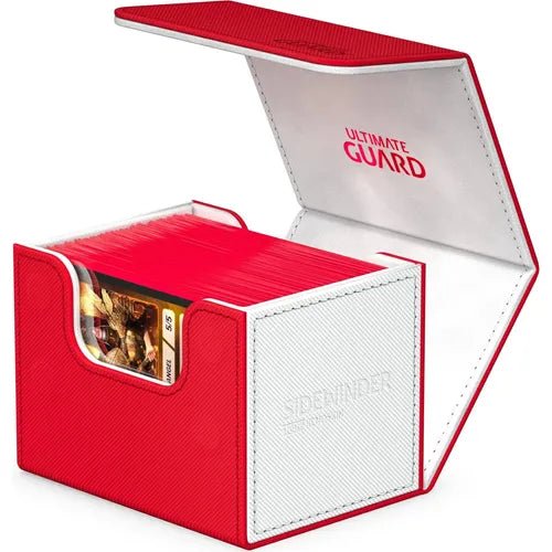 Ultimate Guard Synergy Sidewinder 100+ Red/White Deck Box - PokéBox Australia