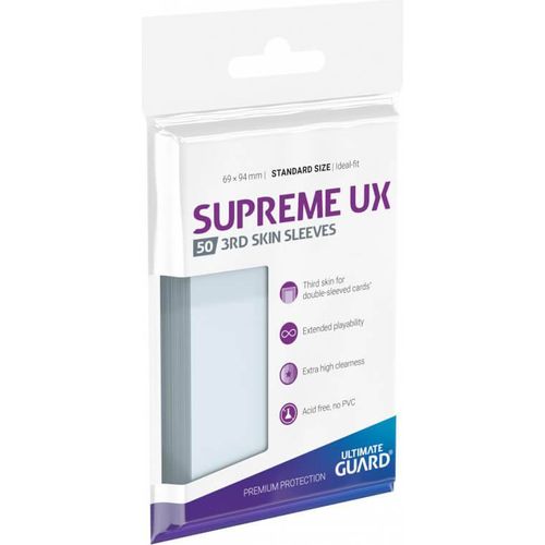 Ultimate Guard - Supreme UX 3rd Skin Sleeves Transparent (100) - PokéBox Australia