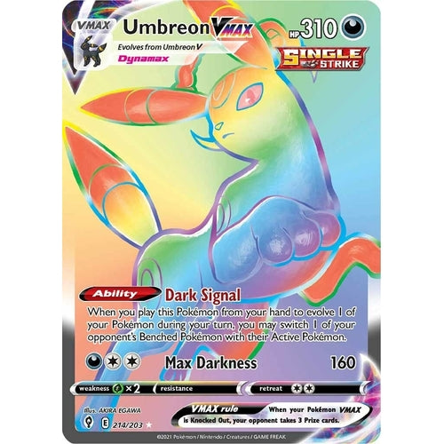 Umbreon VMAX (Secret) (214/203) (SWSH07: Evolving Skies) - PokéBox Australia
