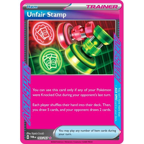 Unfair Stamp (165/167) [SV06: Twilight Masquerade] - PokéBox Australia