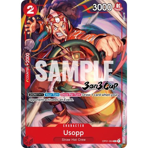 Usopp (3 - on - 3 Cup) [Participant] (OP01 - 004) [One Piece Promotion Cards] - PokéBox Australia