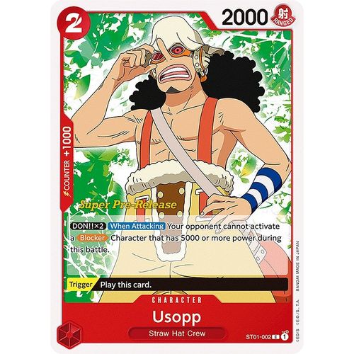 Usopp (ST01 - 002) [Super Pre - Release Starter Deck 1: Straw Hat Crew] - PokéBox Australia