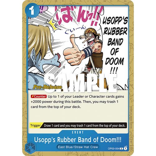 Usopp's Rubber Band of Doom!!! (OP03 - 054) [Pillars of Strength Pre - Release Cards] - PokéBox Australia