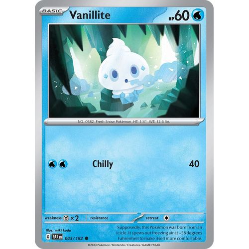 Vanillite (043/182) [SV04: Paradox Rift] - PokéBox Australia