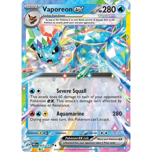 Vaporeon ex (023/131) [SV: Prismatic Evolutions] - PokéBox Australia