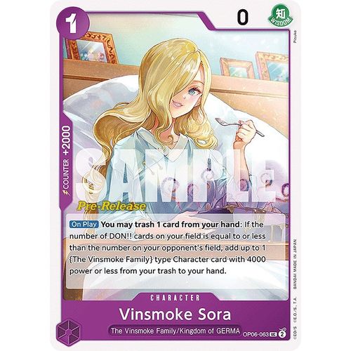 Vinsmoke Sora (OP06 - 063) [Wings of the Captain Pre - Release Cards] - PokéBox Australia
