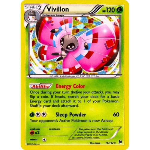 Vivillon - 15/162 (Cosmos Holo) (015/162) (Miscellaneous Cards & Products) - PokéBox Australia