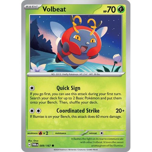 Volbeat (009/167) [SV06: Twilight Masquerade] - PokéBox Australia