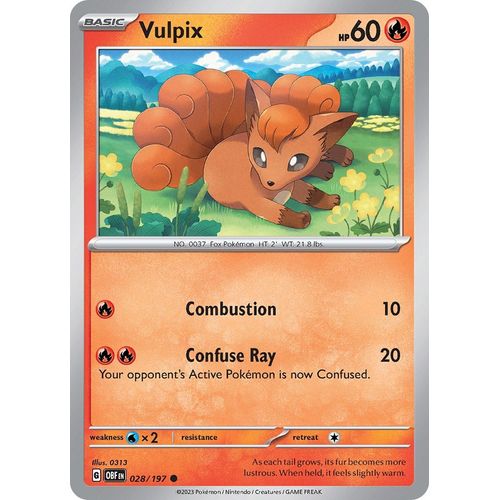 Vulpix (028/197) [SV03: Obsidian Flames] - PokéBox Australia