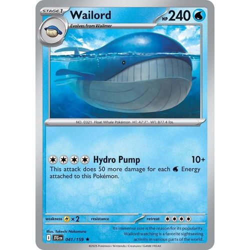 Wailord (041/159) (SV09: Journey Together) - PokéBox Australia