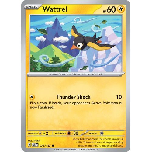Wattrel (075/167) [SV06: Twilight Masquerade] - PokéBox Australia