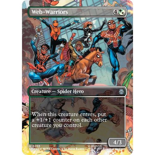 Web - Warriors (Borderless) (203) (Marvel's Spider - Man) - PokéBox Australia