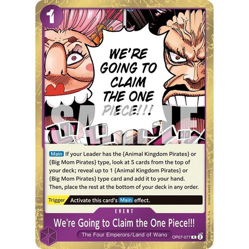 We're Going to Claim the One Piece!!! (OP07 - 077) [500 Years in the Future] - PokéBox Australia