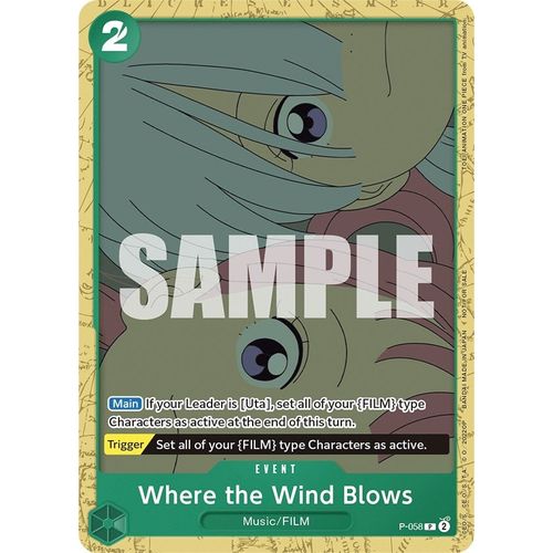 Where the Wind Blows (Starter Deck 11: Uta Deck Battle) (P - 058) [One Piece Promotion Cards] - PokéBox Australia