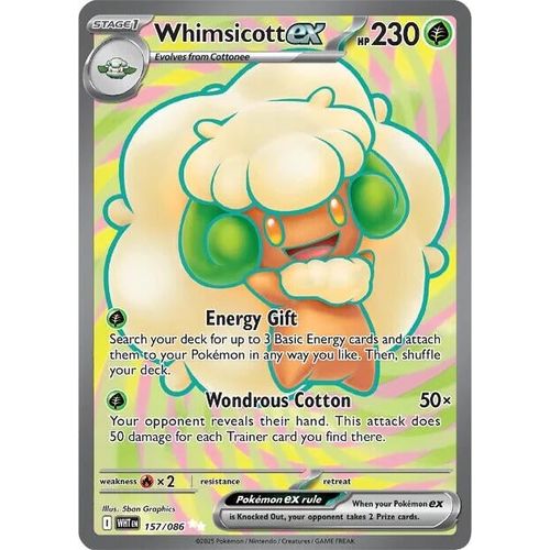 Whimsicott ex (157/086) (SV: White Flare) - PokéBox Australia