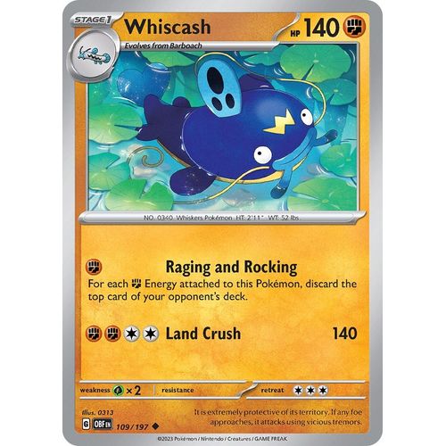 Whiscash (109/197) [SV03: Obsidian Flames] - PokéBox Australia