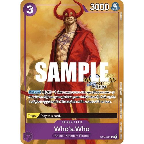 Who's.Who (CS 2023 Celebration Pack) (ST04 - 010) [One Piece Promotion Cards] - PokéBox Australia