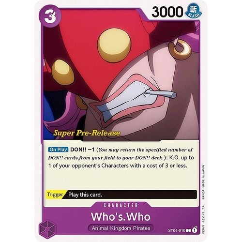 Who's.Who (ST04 - 010) [Super Pre - Release Starter Deck 4: Animal Kingdom Pirates] - PokéBox Australia