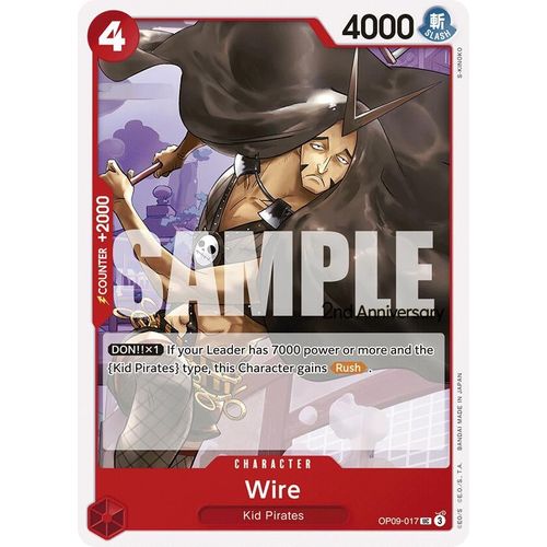 Wire (OP09 - 017) [Emperors in the New World: 2nd Anniversary Tournament Cards] - PokéBox Australia
