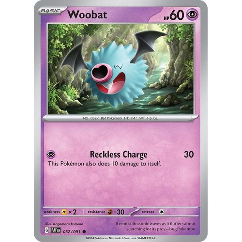 Woobat (032/091) [SV: Paldean Fates] - PokéBox Australia