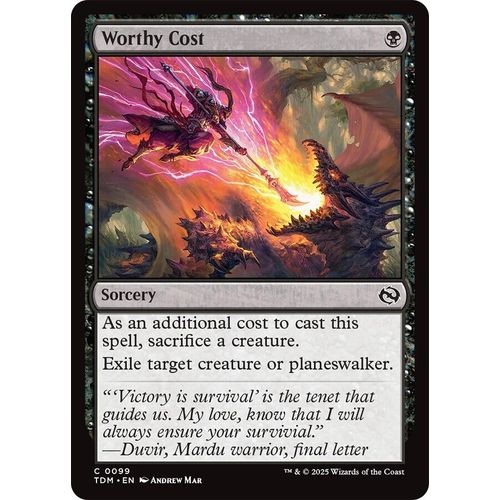 Worthy Cost (99) (Tarkir: Dragonstorm) - PokéBox Australia