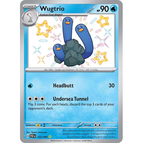 Wugtrio (122/091) [SV: Paldean Fates] - PokéBox Australia