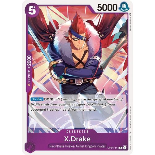 X.Drake (114) (OP01 - 114) [Romance Dawn] - PokéBox Australia