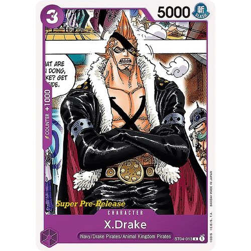 X.Drake (ST04 - 013) [Super Pre - Release Starter Deck 4: Animal Kingdom Pirates] - PokéBox Australia