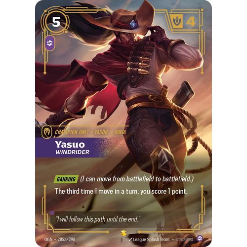 Yasuo - Windrider (Alternate Art) (205a/298) (Origins) - PokéBox Australia