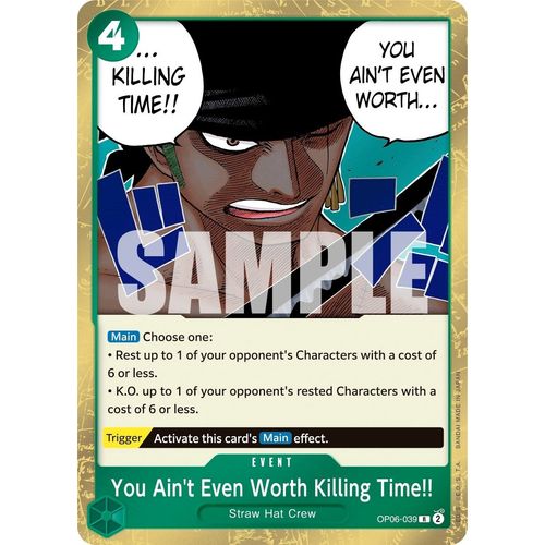 You Ain't Even Worth Killing Time!! (OP06 - 039) [Wings of the Captain] - PokéBox Australia