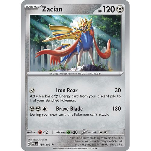 Zacian (136/182) [SV04: Paradox Rift] - PokéBox Australia