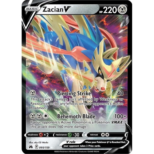 Zacian V (095/159) (Crown Zenith) - PokéBox Australia