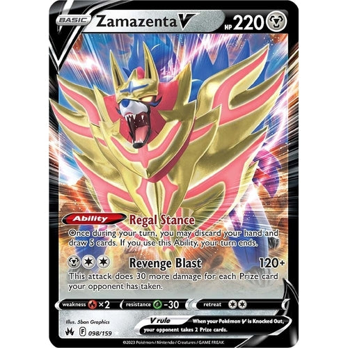 Zamazenta V (098/159) (Crown Zenith) - PokéBox Australia