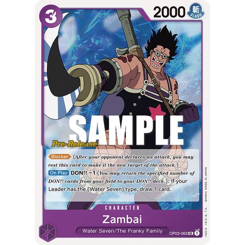 Zambai (OP03 - 063) [Pillars of Strength Pre - Release Cards] - PokéBox Australia