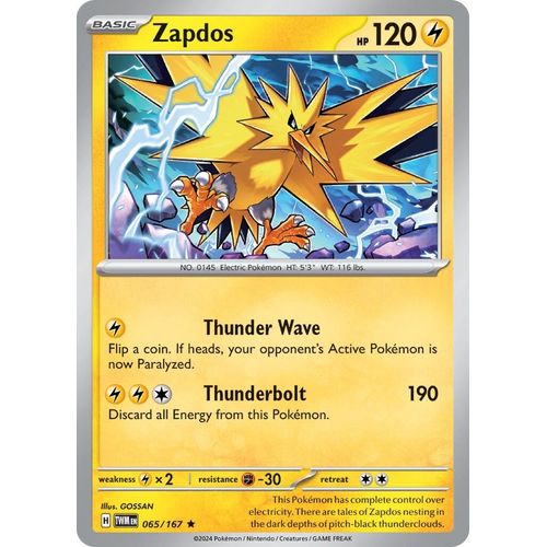 Zapdos (065/167) [SV06: Twilight Masquerade] - PokéBox Australia