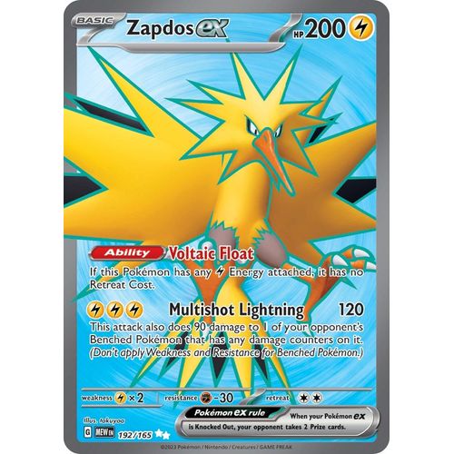 Zapdos ex (192/165) [SV: Scarlet & Violet 151] - PokéBox Australia