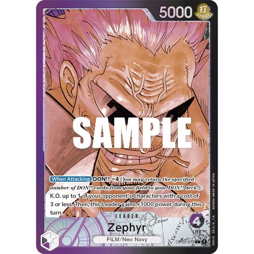 Zephyr (Alternate Art) (OP02 - 072) [Paramount War] - PokéBox Australia