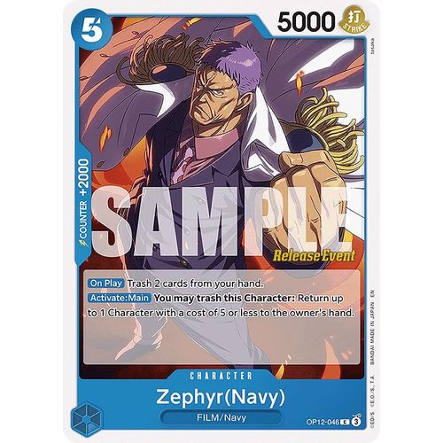 Zephyr(Navy) (OP12 - 046) (Legacy of the Master Release Event Cards) - PokéBox Australia