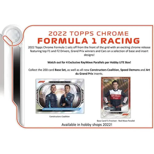 TOPPS 2022 Formula 1 Chrome Hobby Lite Box - PokéBox Australia