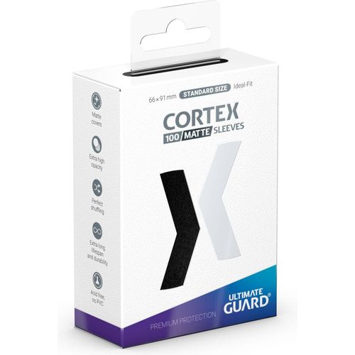 Ultimate Guard Cortex Standard Size Sleeves Matte Black (100) - PokéBox Australia