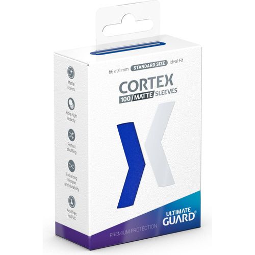 Ultimate Guard Cortex Standard Size Sleeves Matte Blue (100) - PokéBox Australia