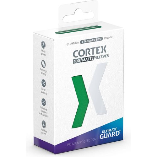 Ultimate Guard Cortex Standard Size Sleeves Matte Green (100) - PokéBox Australia