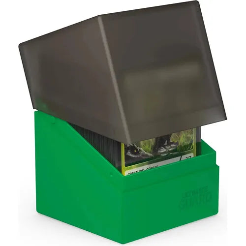 Ultimate Guard Synergy Boulder Deck Case 100+ Black/Green Deck Box - PokéBox Australia