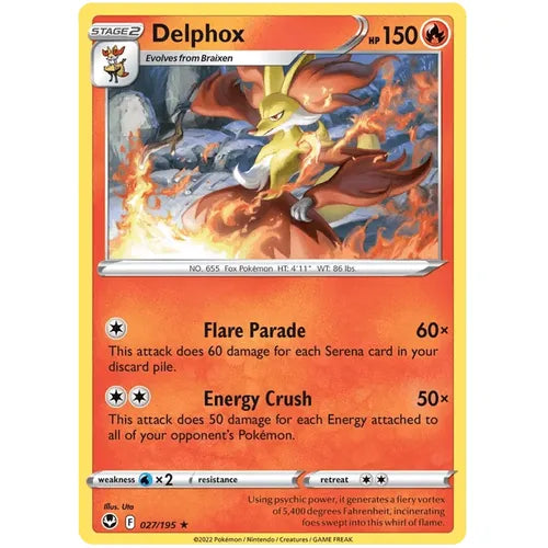 Delphox 027/195 - Sword & Shield 12: Silver Tempest - PokéBox Australia