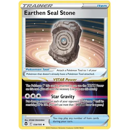 Earthen Seal Stone 154/195 - Sword & Shield 12: Silver Tempest - PokéBox Australia
