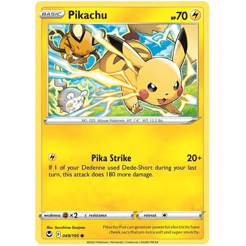 Pikachu 049/195 - Sword & Shield 12: Silver Tempest - PokéBox Australia