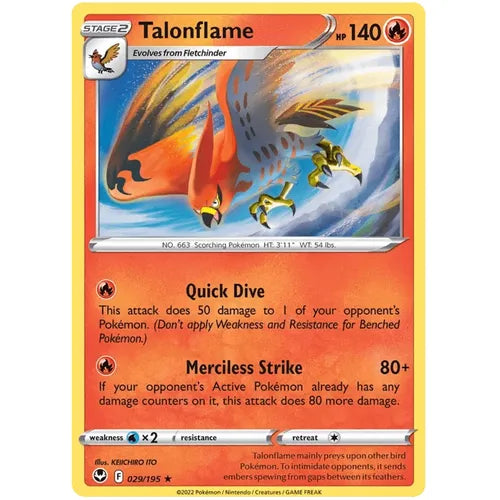 Talonflame 029/195 - Sword & Shield 12: Silver Tempest - PokéBox Australia