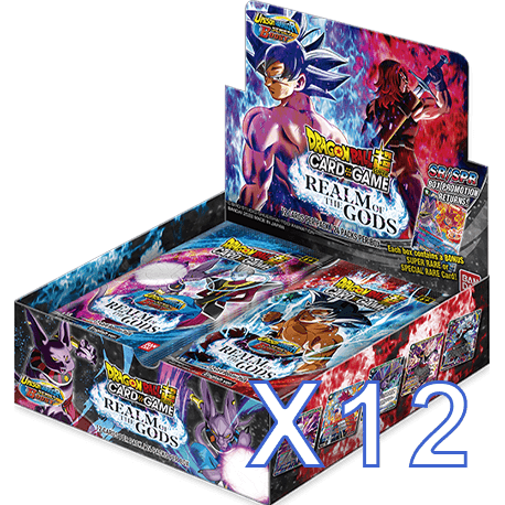 PRE-ORDER Dragon Ball Super Card Game Series Boost UW7 [BT-16] Realm of The Gods Booster Box Case (12 Boxes) - PokéBox Australia