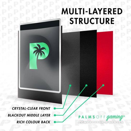 Palms Off Gaming - Midnight Black - Competitor's Series Deck Sleeves 100pc - PokéBox Australia